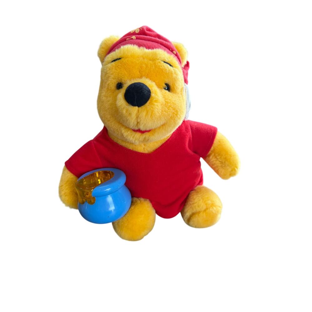 Vintage 1998 Mattel Winnie the Pooh Plush Light-Up Honey Pot Nightlight Disney